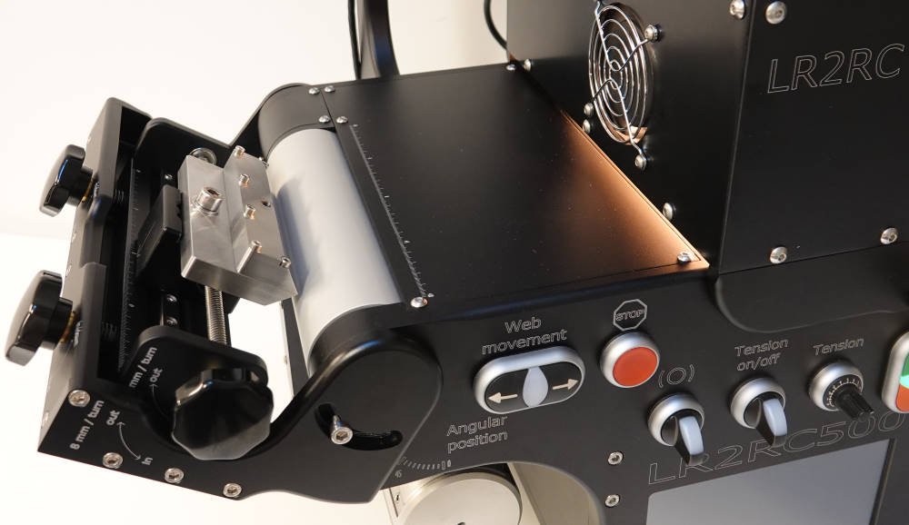 实验室R2R涂布机（LR2RC）,4种不同的长度（500 mm，750 mm，1000 mm和1500 mm）